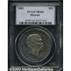 1883 S$1 Hawaii Dollar MS65 PCGS.