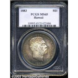 1883 S$1 Hawaii Dollar MS65 PCGS.