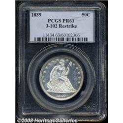 1839 P50C Seated Liberty Half Dollar, Judd-102