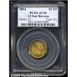 1804 $2 1/2 13 Star Reverse AU50 PCGS.