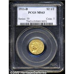 1911-D $2 1/2 MS63 PCGS.