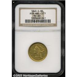 1840-C $5 MS60 NGC.