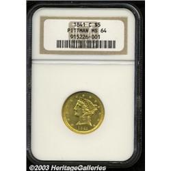 1841-C $5 MS64 NGC.