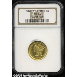 1842-C $5 Large Date MS64 NGC.