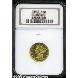 1852-C $5 MS64 NGC.