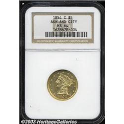 1854-C $5 MS64 NGC.