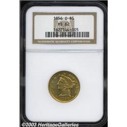 1856-C $5 MS62 NGC.