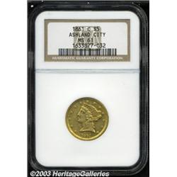1861-C $5 MS61 NGC.