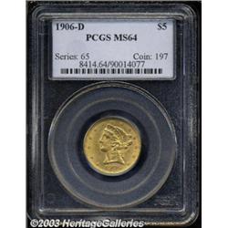 1906-D $5 MS64 PCGS.