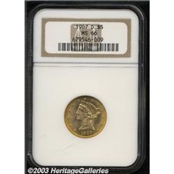 1907-D $5 MS66 NGC.