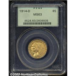 1914-D $5 MS63 PCGS.