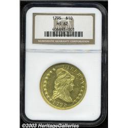 1795 $10 13 Leaves MS62 NGC.