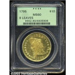 1795 $10 9 Leaves MS60 PCGS.