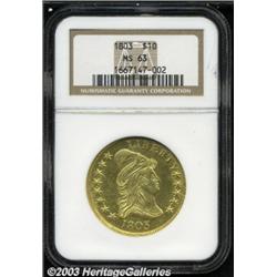 1803 $10 Small Stars Reverse MS63 NGC.