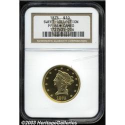 1875 $10 PR64 S Cameo NGC.