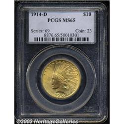 1914-D $10 MS65 PCGS.
