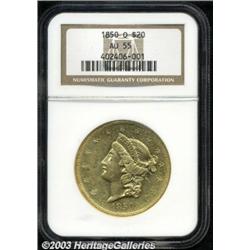 1850-O $20 AU55 NGC.