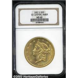 1857-S $20 MS65 NGC.
