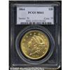 Image 1 : 1864 $20 MS61 PCGS.