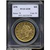 Image 1 : 1870 $20 AU50 PCGS.