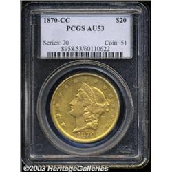 1870-CC $20 AU53 PCGS.