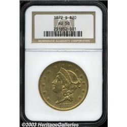 1872-S $20 AU58 NGC.
