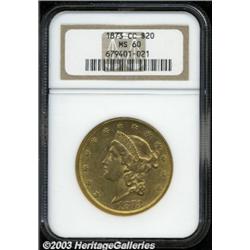 1873-CC $20 MS60 NGC.