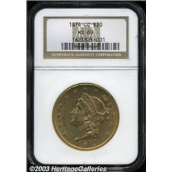 1874-CC $20 MS60 NGC.