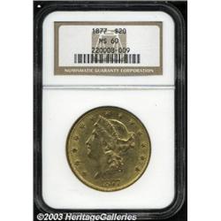 1877 $20 MS60 NGC.