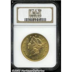 1877-S $20 MS60 NGC.