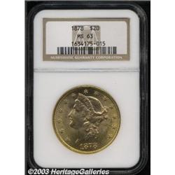 1878 $20 MS63 NGC.
