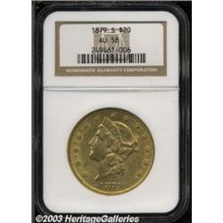 1879-S $20 AU58 NGC.