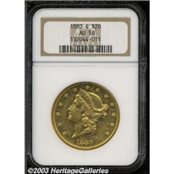 1880-S $20 AU58 NGC.