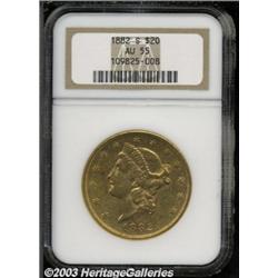 1882-S $20 AU55 NGC.