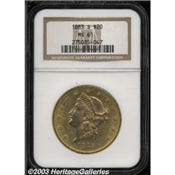 1883-S $20 MS61 NGC.