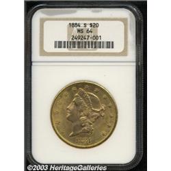 1884-S $20 MS64 NGC.