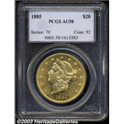 1885 $20 AU58 PCGS.