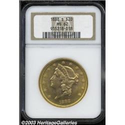 1888-S $20 MS62 NGC.