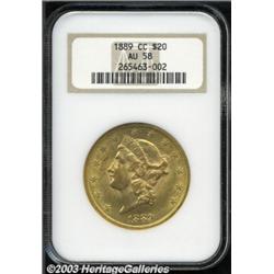 1889-CC $20 AU58 NGC.