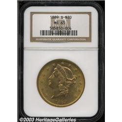 1889-S $20 MS63 NGC.