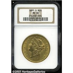 1891-S $20 MS62 NGC.