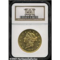1892-CC $20 MS61 NGC.