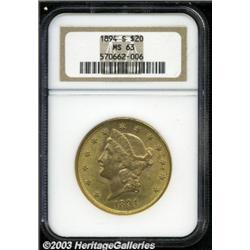 1894-S $20 MS63 NGC.