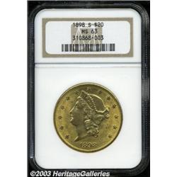 1898-S $20 MS63 NGC.