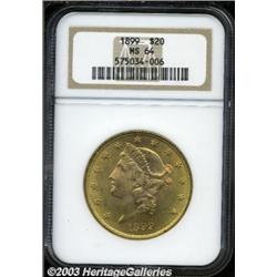 1899 $20 MS64 NGC.