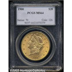 1900 $20 MS64 PCGS.