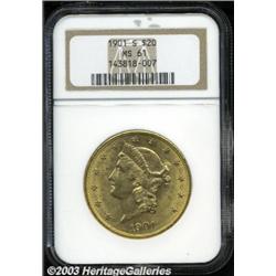 1901-S $20 MS61 NGC.