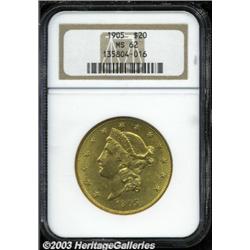 1905 $20 MS62 NGC.