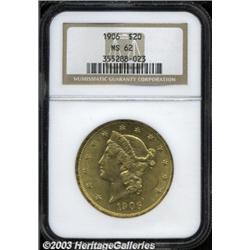 1906 $20 MS62 NGC.