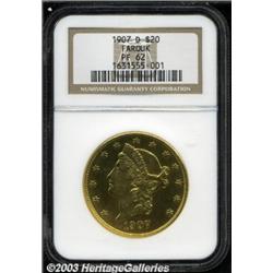 1907-D $20 PR62 NGC.